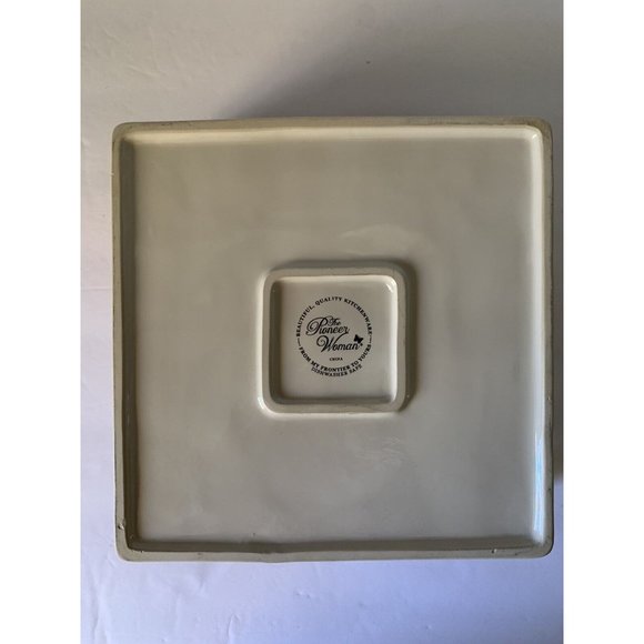 Pioneer Woman Napkin Holder Tray Flea Market Floral 7.25 Square - Picture 6 of 7